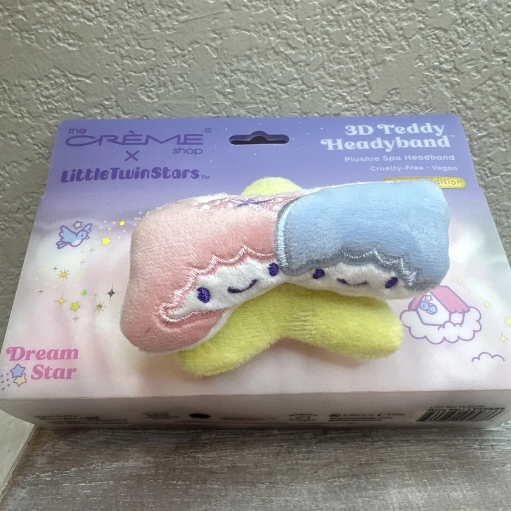 $11 🌙 The Creme Shop x Sanrio Little Twin Stars 3D Teddy Spa Headband NEW
